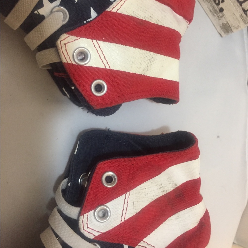 SALE! Converse AllStar 🇺🇸 Flag No Tie Sneakers 5 - Picture 5 of 8